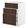 METOD/MAXIMERA - base cab f sink+3 fronts/2 drawers, white/Sinarp brown | IKEA Taiwan Online - PE802452_S1