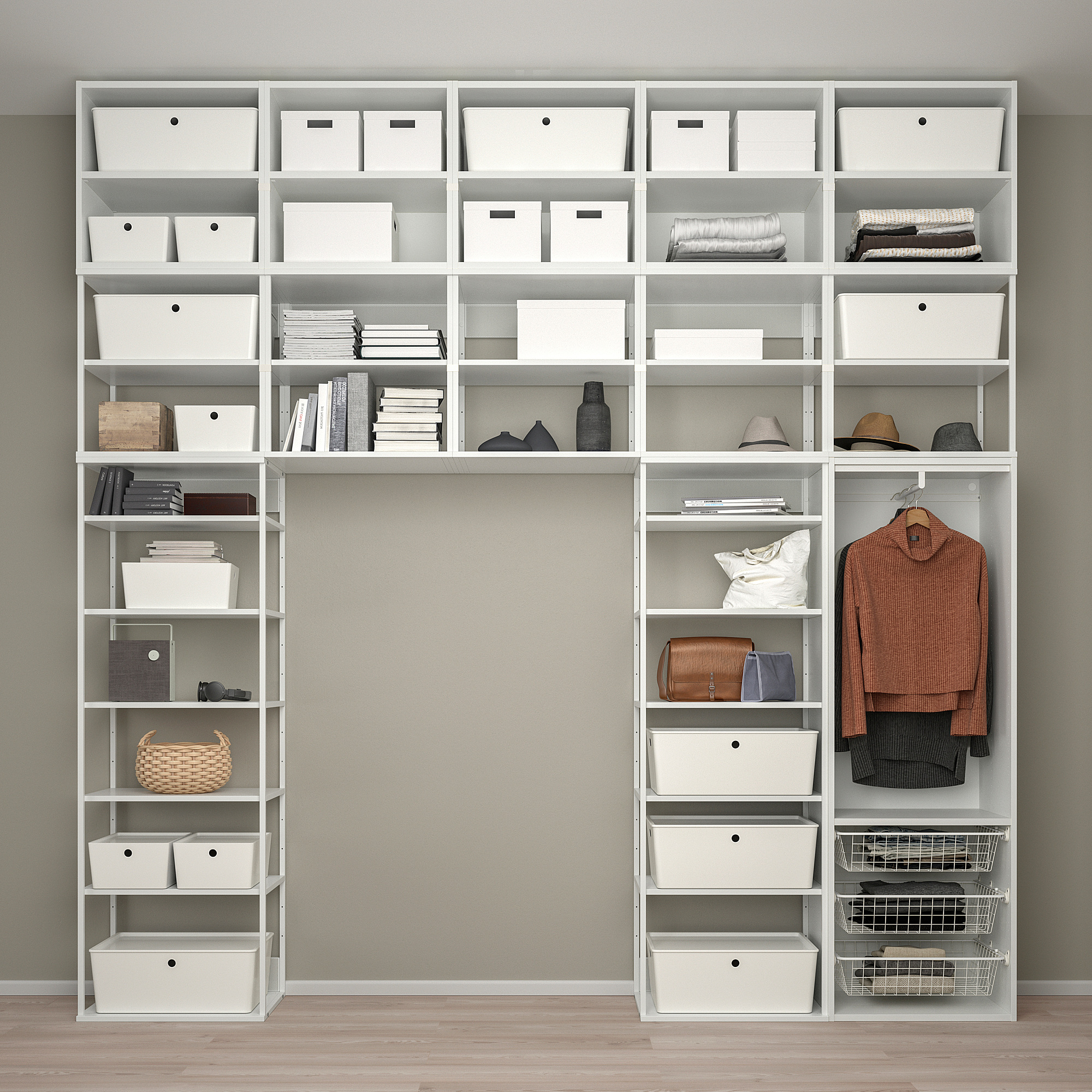 PLATSA wardrobe w 6 doors