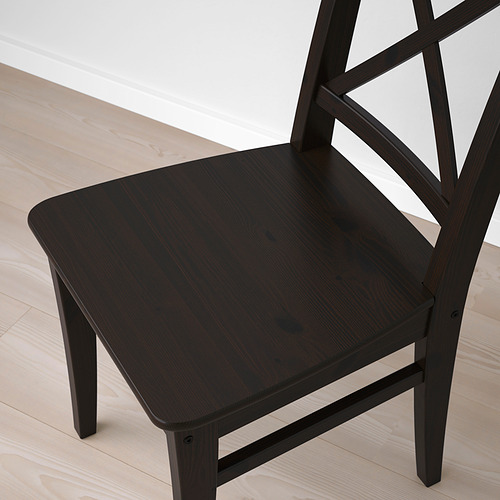 INGATORP/INGOLF - table and 6 chairs, black/brown-black | IKEA Taiwan Online - PE846735_S4