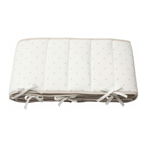 LENAST - 床欄防護墊, 圓點/白色 灰色 | IKEA 線上購物 - PE747591_S4