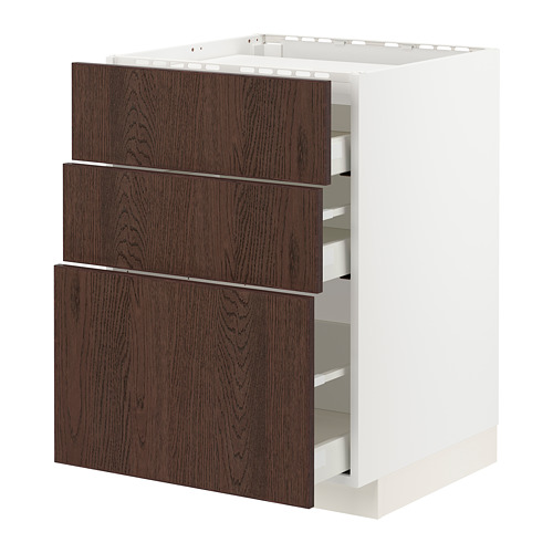 METOD/MAXIMERA base cab f hob/3 fronts/3 drawers