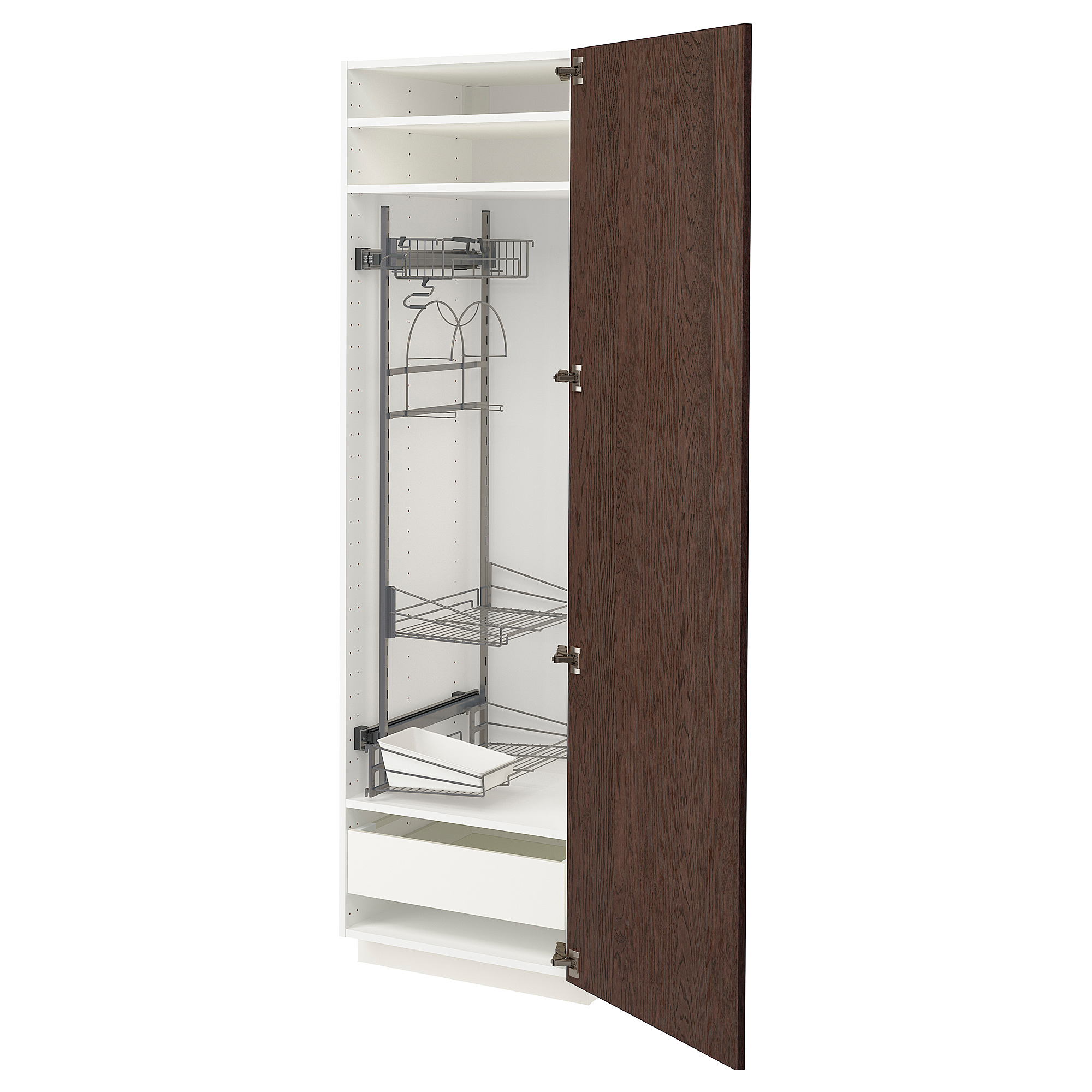 METOD/MAXIMERA high cabinet with cleaning interior