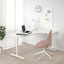 BEKANT - 轉角書桌/工作桌 右側, 油氈 藍色/黑色 | IKEA 線上購物 - PE740556_S3