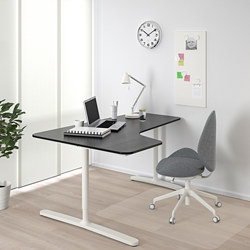 BEKANT - 轉角書桌/工作桌 左側, 白色 | IKEA 線上購物 - PE740553_S3