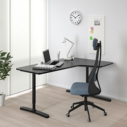 BEKANT - corner desk-right, white stained oak veneer/black | IKEA Taiwan Online - PE740560_S3