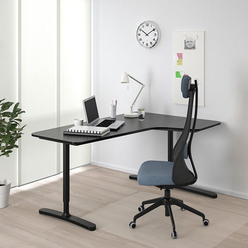 BEKANT - corner desk right, black stained ash veneer/black | IKEA Taiwan Online - PE714733_S4