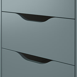 ALEX - drawer unit on castors, white stained oak effect/black | IKEA Taiwan Online - PE820412_S3