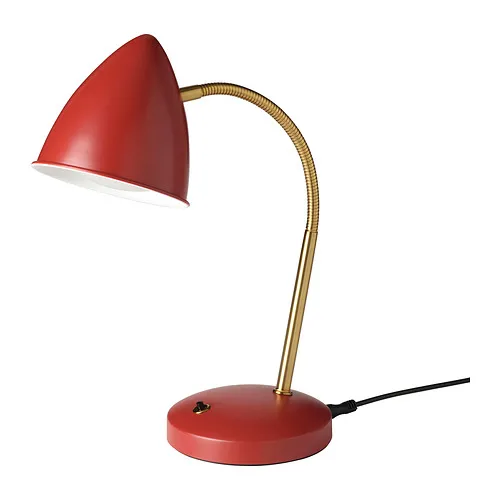 ISNÅLEN - LED work lamp, red/brass-colour | IKEA Taiwan Online - PE847031_S4
