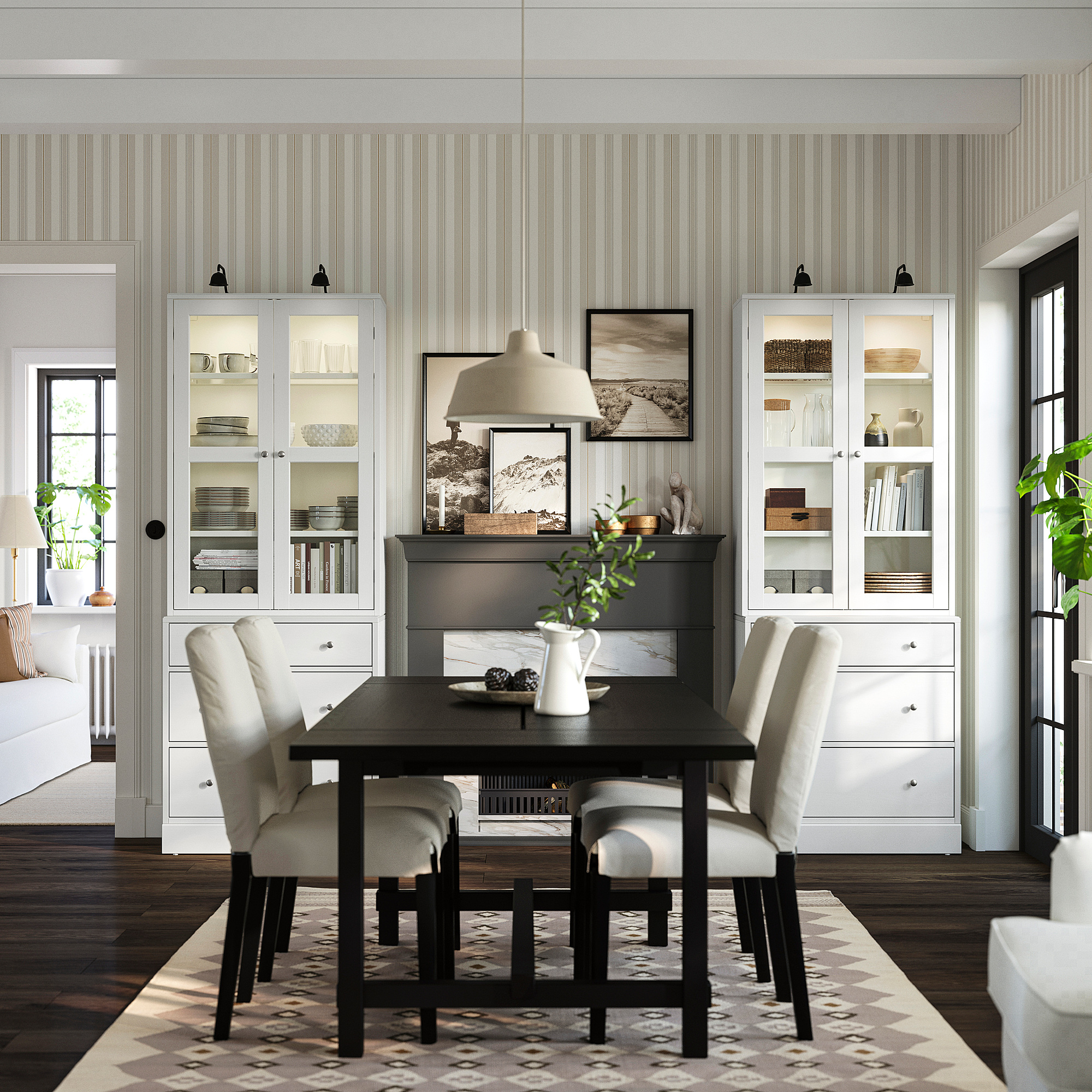 HAVSTA storage combination w glass-doors