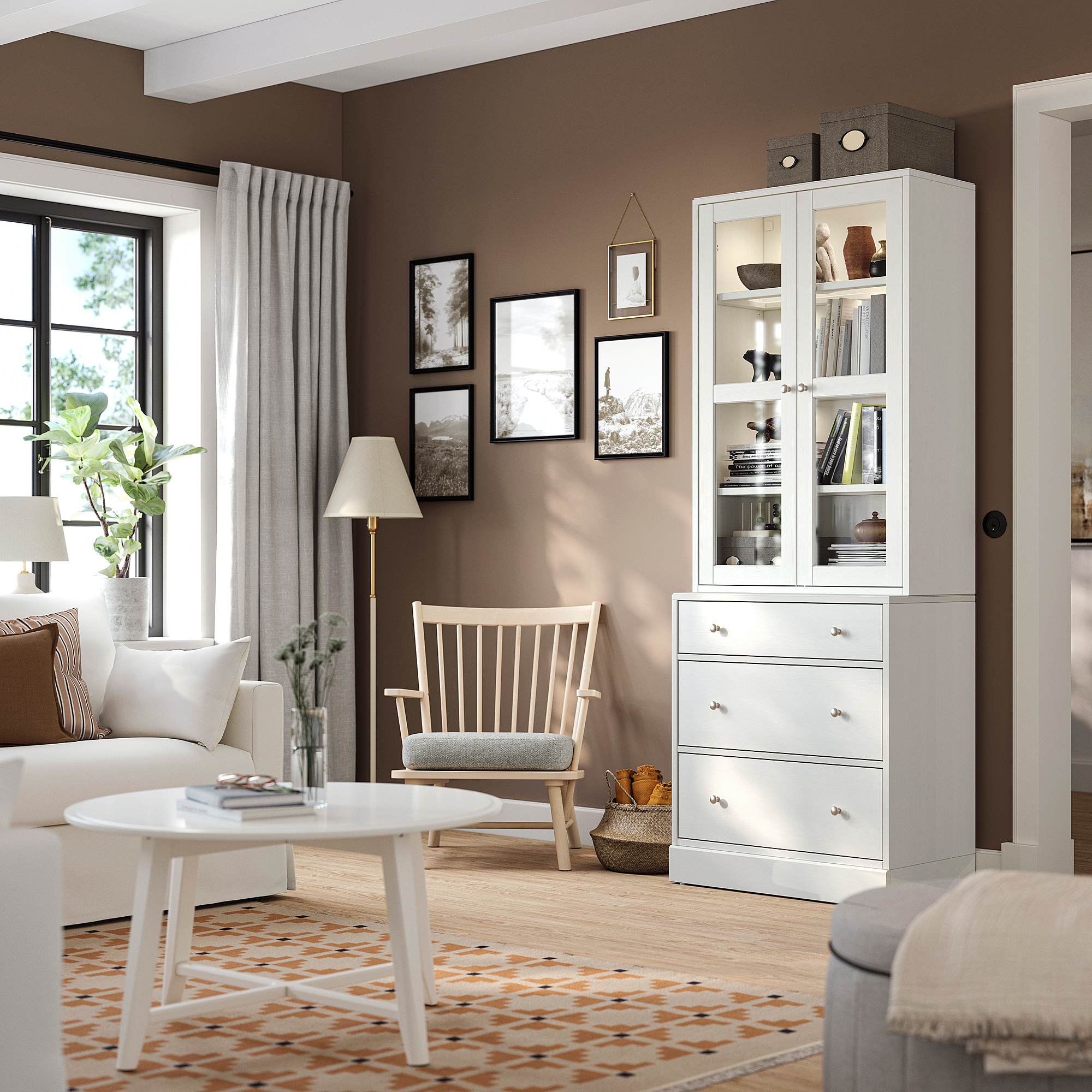 HAVSTA storage combination w glass-doors