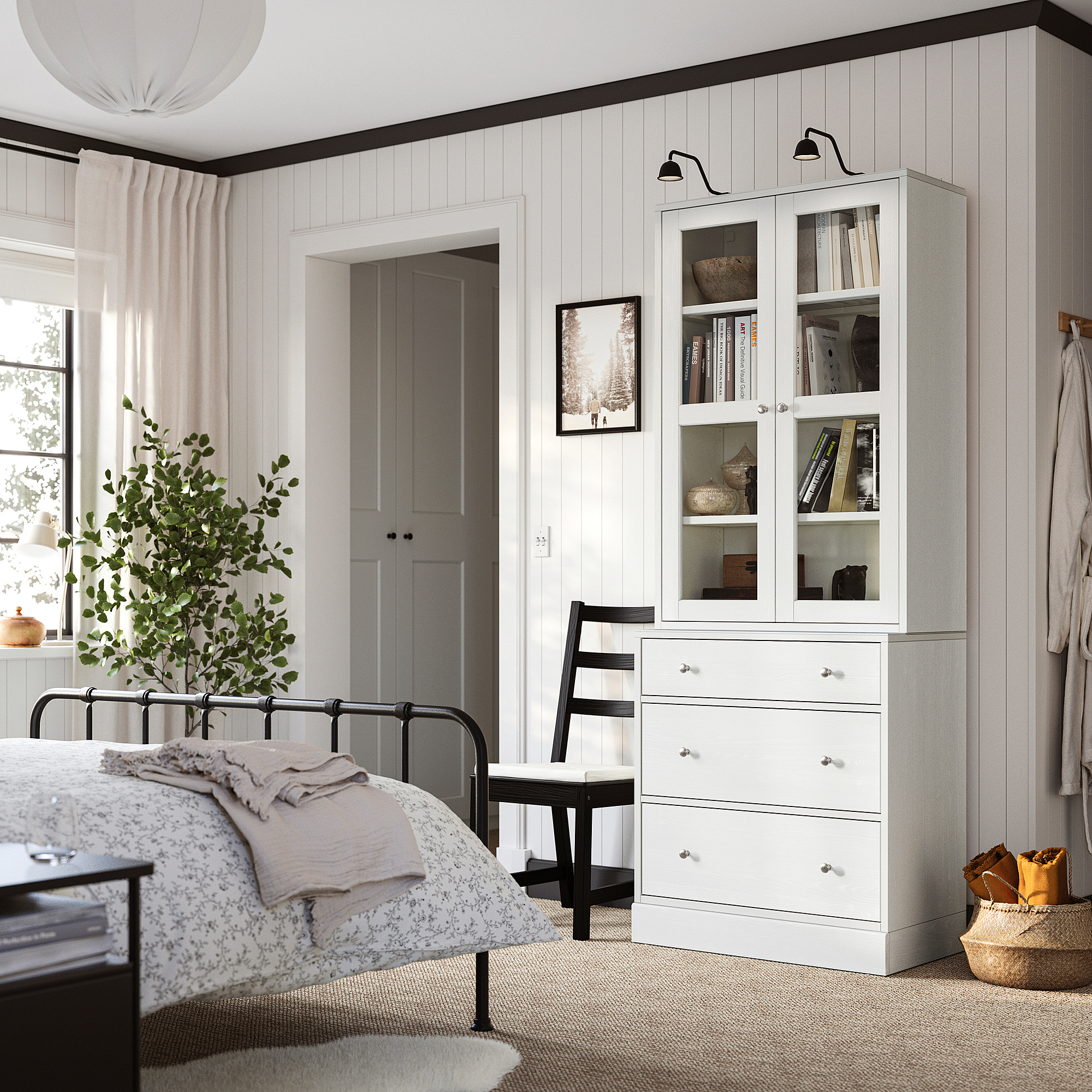 HAVSTA storage combination w glass-doors