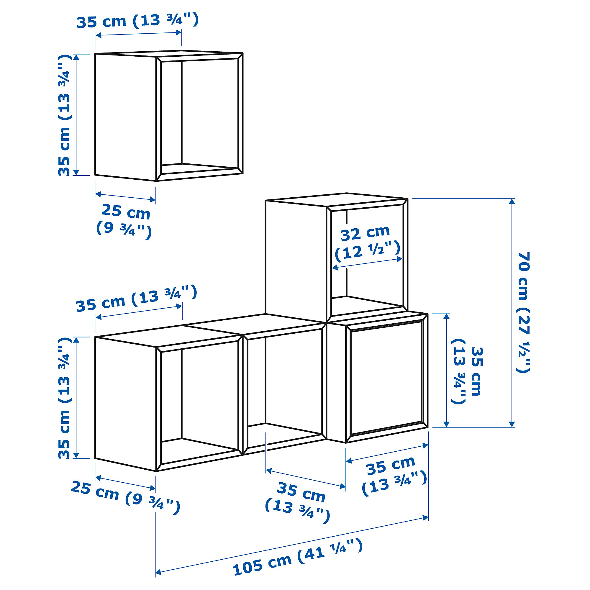 EKET wall-mounted cabinet combination