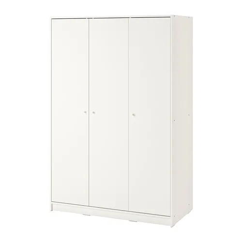 KLEPPSTAD - 三門衣櫃/衣櫥, 白色, 117x176 公分 | IKEA 線上購物 - PE748782_S4