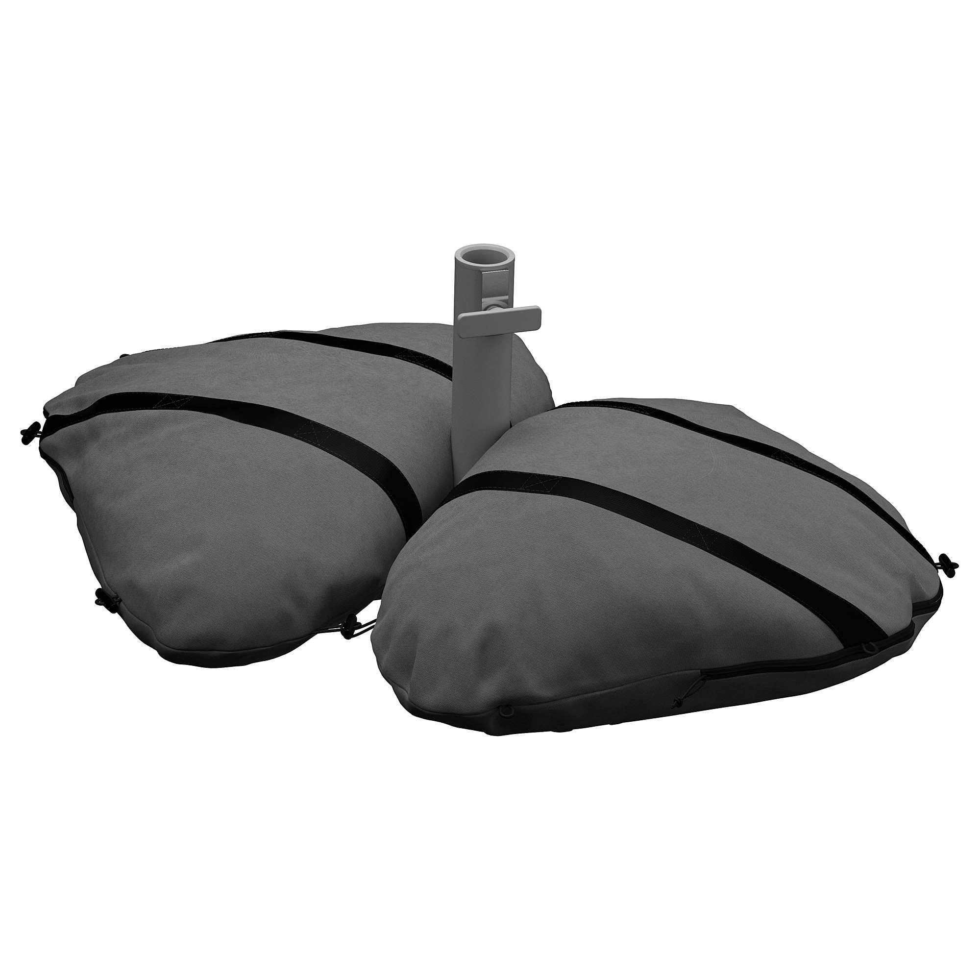 IGGÖN parasol base with sandbags
