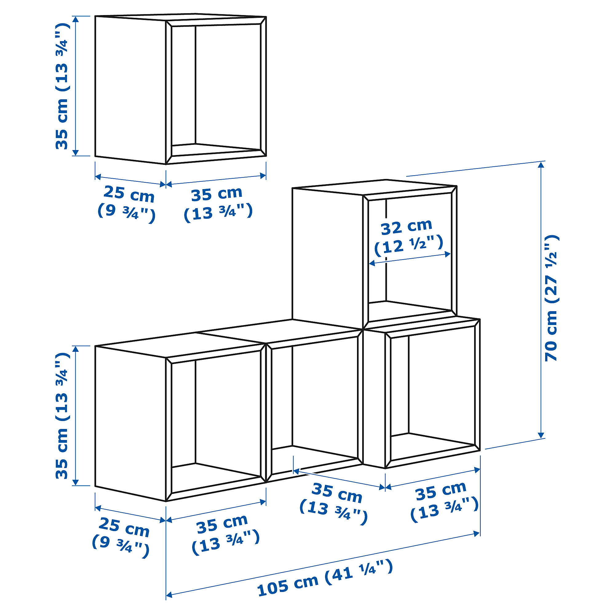 EKET wall-mounted cabinet combination