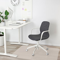 LÅNGFJÄLL - office chair with armrests, Gunnared beige/white | IKEA Taiwan Online - PE734844_S3
