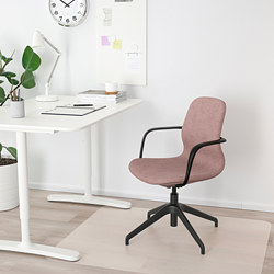 LÅNGFJÄLL - conference chair with armrests, Gunnared dark grey/black | IKEA Taiwan Online - PE735481_S3