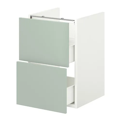 ENHET - 洗臉盆底櫃附2抽屜, 白色/淺灰綠色, 40x42x60 公分 | IKEA 線上購物 - PE885768_S4