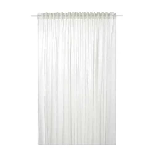 STOCKHOLM 2025 - 紗簾 1件裝, 淺乳白色/含織帶, 300x250 公分 | IKEA 線上購物 - PE952281_S4