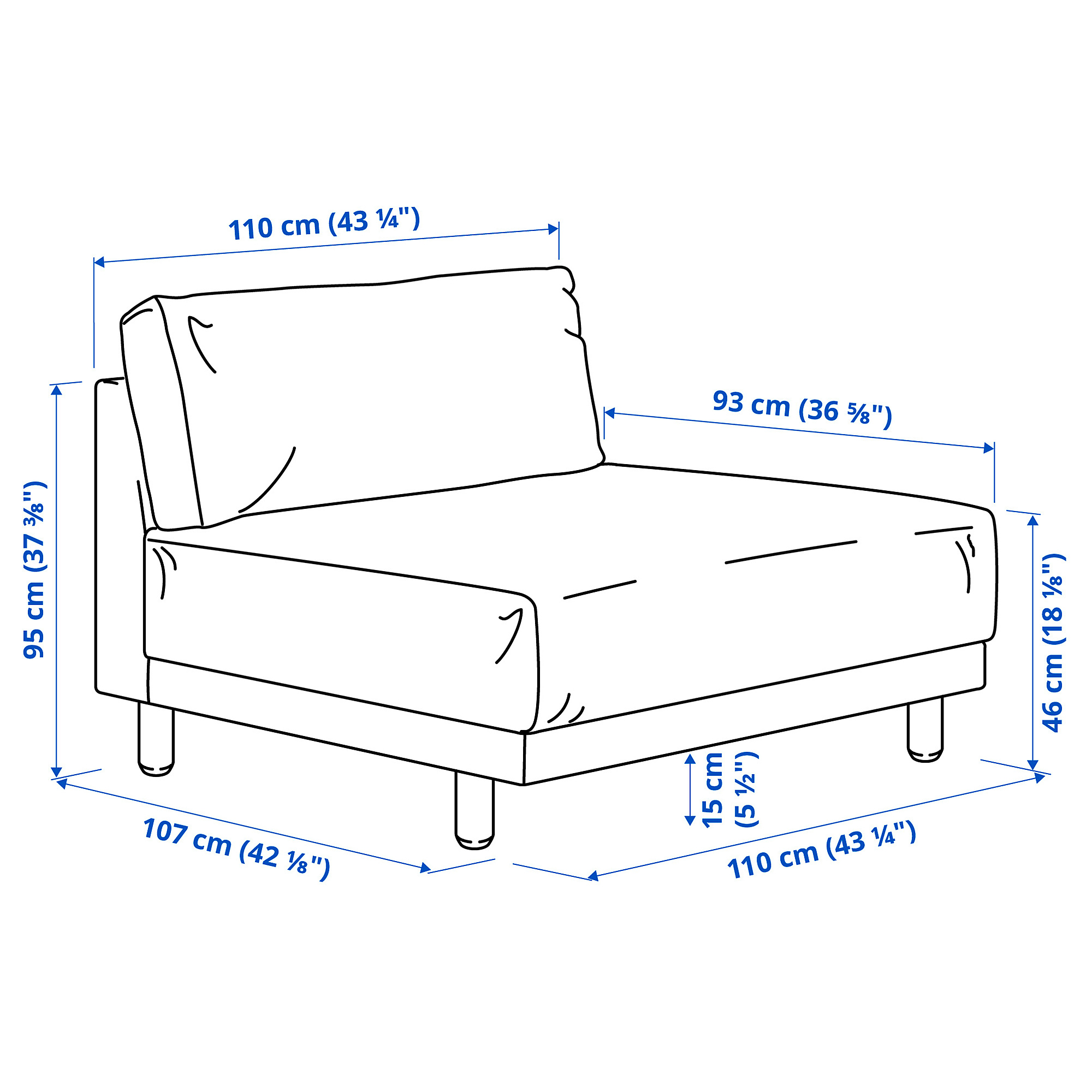 UPPÅKRA 1.5-seat module