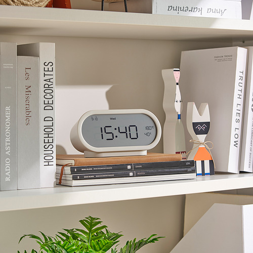 RÖDSTRÄFSE alarm clock with hygro-/thermometer