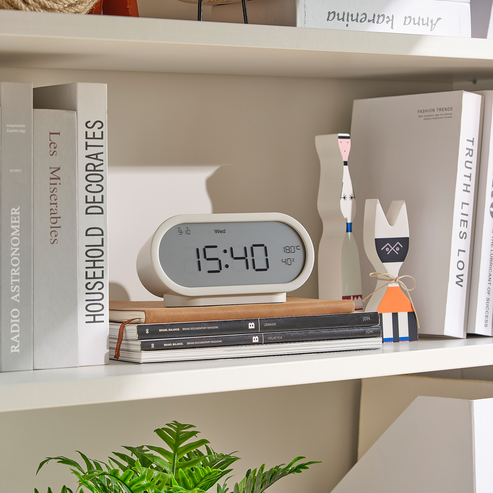 RÖDSTRÄFSE alarm clock with hygro-/thermometer