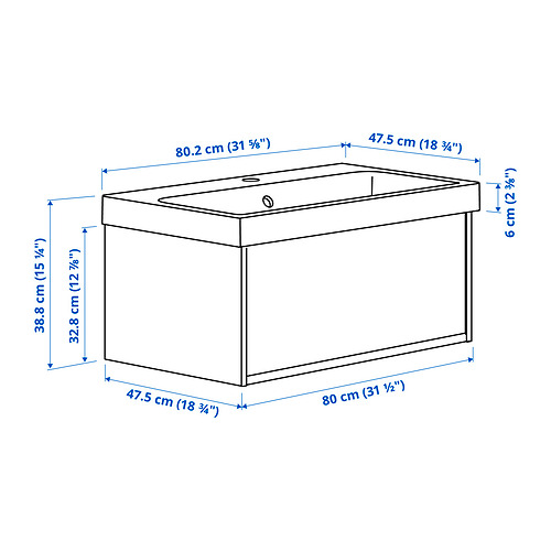 ÄNGSJÖN/BACKSJÖN wash-stnd w drawer/wash-basin