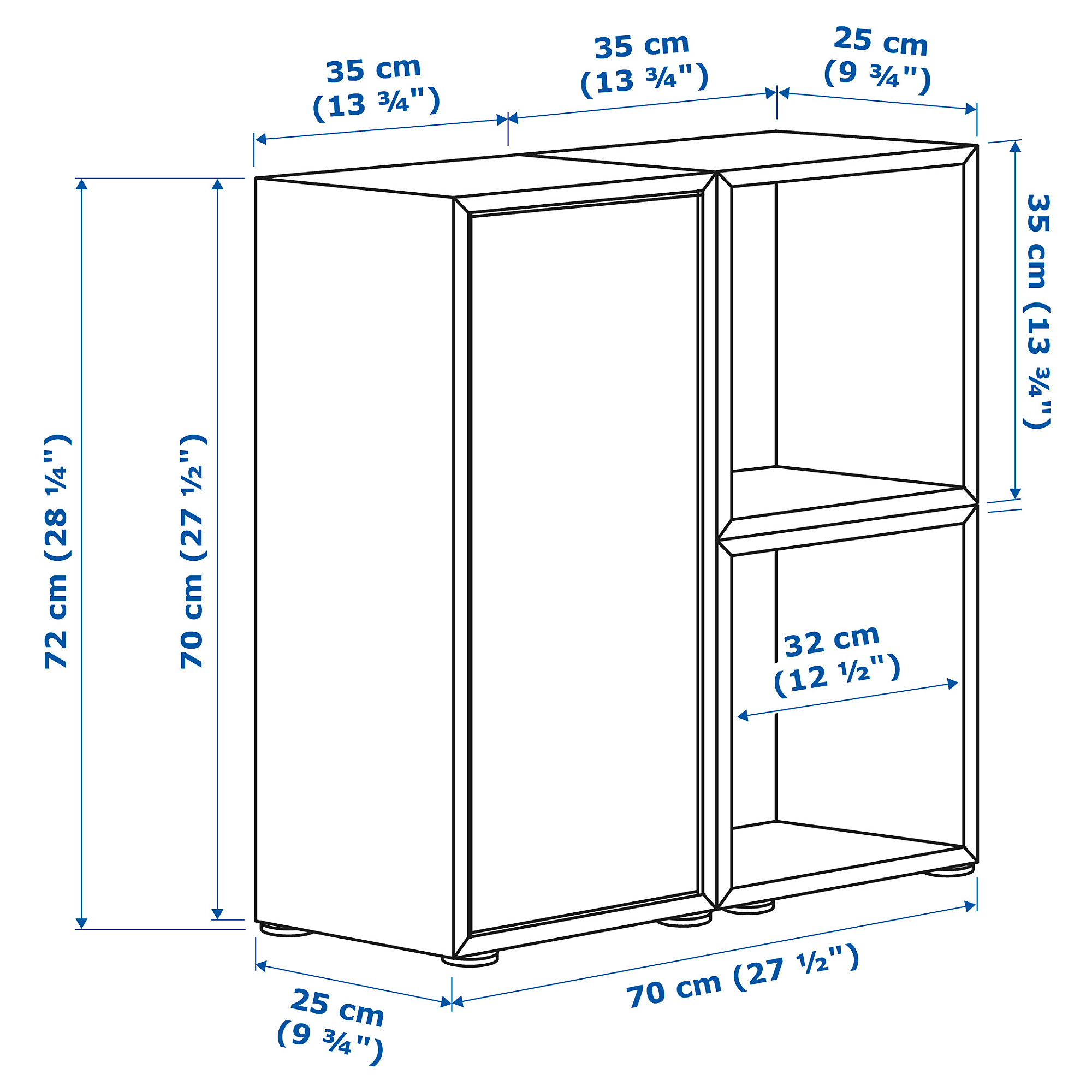 Eket 附櫃腳收納櫃組合 白色 淺灰色 染白橡木紋 Ikea 線上購物