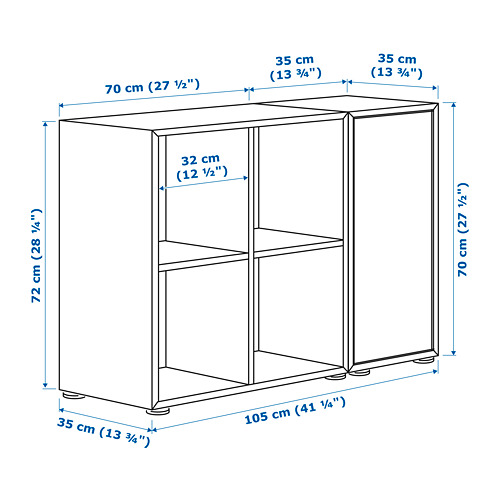 EKET - cabinet combination with feet, white | IKEA Taiwan Online - PE659515_S4