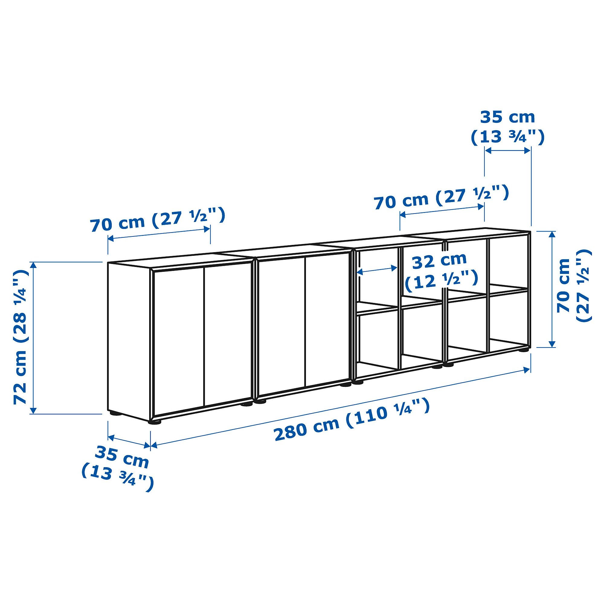 EKET cabinet combination with feet