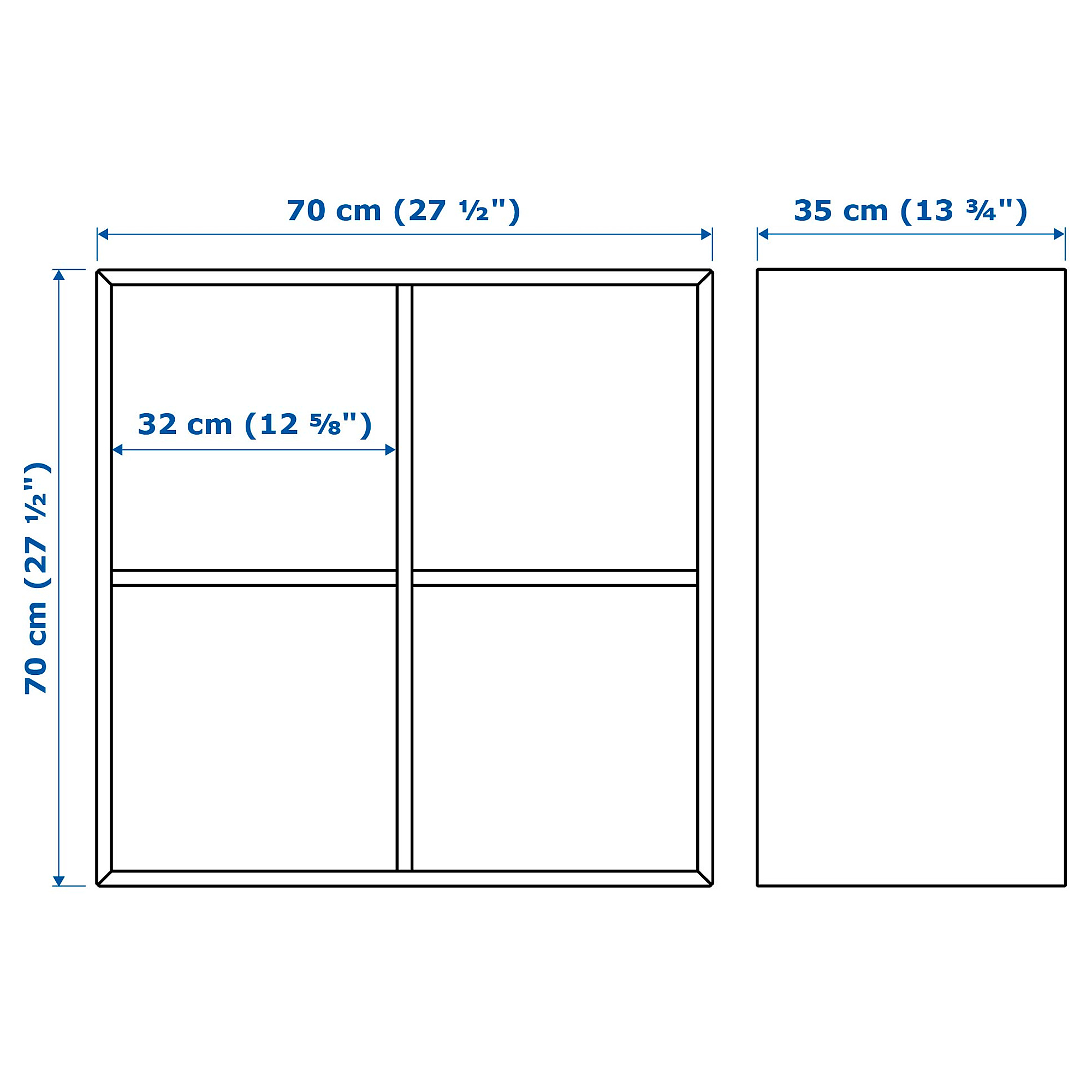 EKET wall-mounted shelving unit w 4 comp