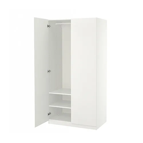 PAX/FORSAND - 衣櫃/衣櫥, 白色/白色, 100x60x201 公分 | IKEA 線上購物 - PE885818_S4