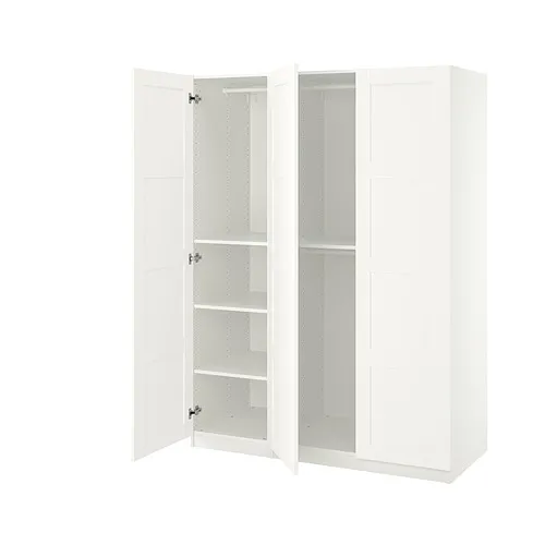 PAX/BERGSBO - 衣櫃/衣櫥組合, 白色/白色, 150x60x201 公分 | IKEA 線上購物 - PE885830_S4