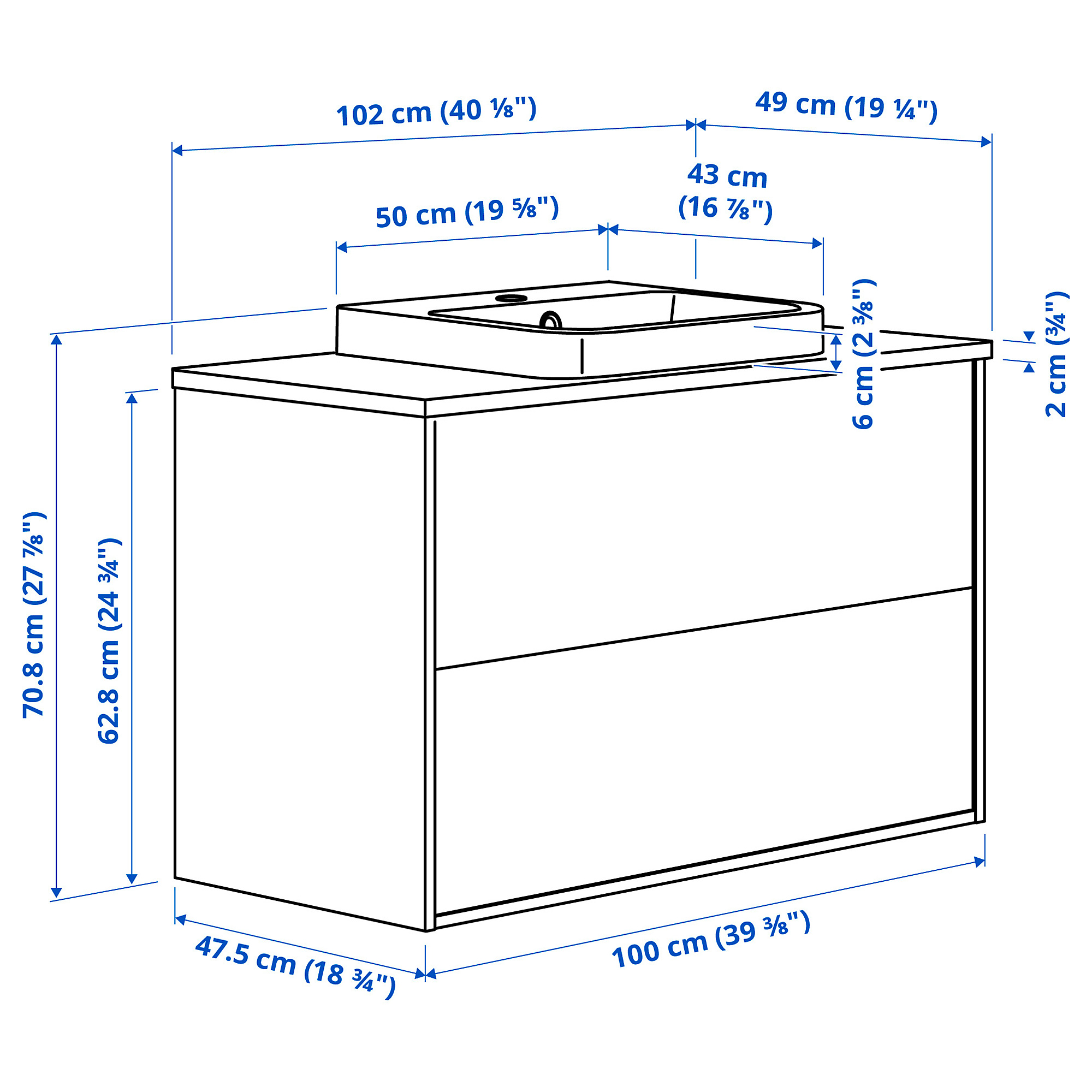 ÄNGSJÖN/BACKSJÖN wash-stnd w drawers/wash-basin