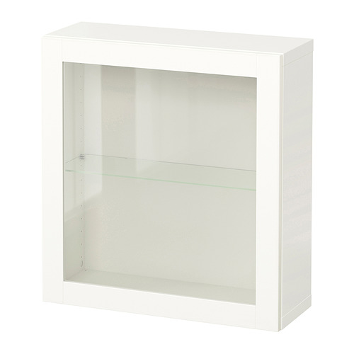 BESTÅ - wall-mounted cabinet combination, white/Sindvik white clear glass | IKEA Taiwan Online - PE847252_S4