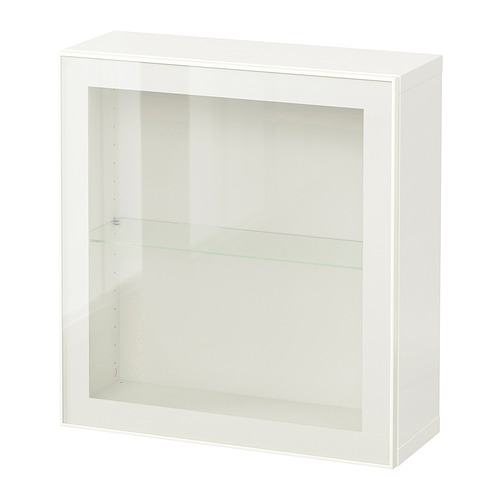 BESTÅ - wall-mounted cabinet combination, white/Glassvik white/clear glass | IKEA Taiwan Online - PE847245_S4