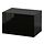 BESTÅ - wall-mounted cabinet combination, black-brown/Selsviken high-gloss/black | IKEA Taiwan Online - PE847246_S1