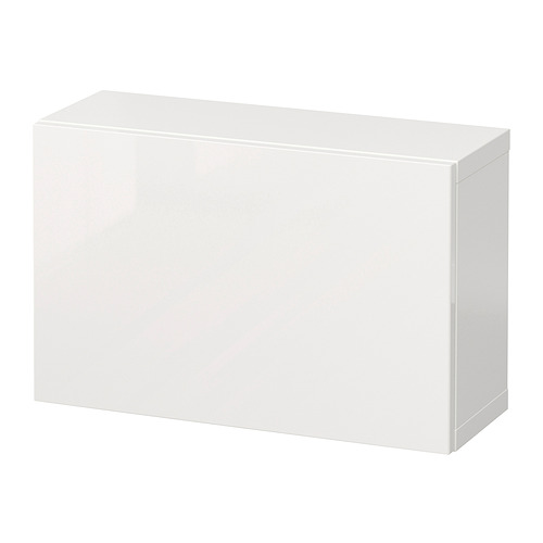 BESTÅ - wall-mounted cabinet combination, white/Selsviken high-gloss/white | IKEA Taiwan Online - PE847247_S4