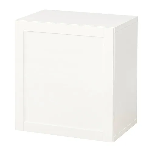 BESTÅ - 上牆式收納櫃組合, 白色/Hanviken 白色, 60x42x64 公分 | IKEA 線上購物 - PE847268_S4