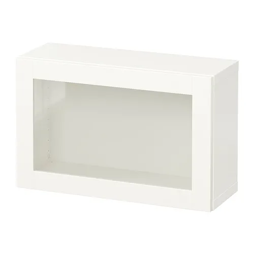BESTÅ - 上牆式收納櫃組合, 白色/Sindvik 白色/透明玻璃, 60x22x38 公分 | IKEA 線上購物 - PE847271_S4