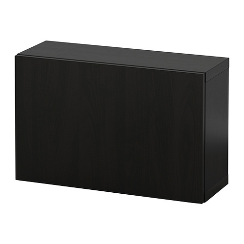 BESTÅ - wall-mounted cabinet combination, black-brown/Lappviken black-brown | IKEA Taiwan Online - PE847258_S4