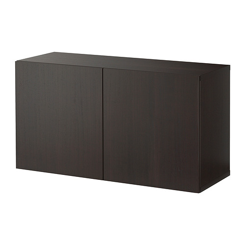 BESTÅ - wall-mounted cabinet combination, black-brown/Lappviken | IKEA Taiwan Online - PE847274_S4
