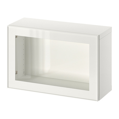BESTÅ - wall-mounted cabinet combination, white/Glassvik white/clear glass | IKEA Taiwan Online - PE847260_S4