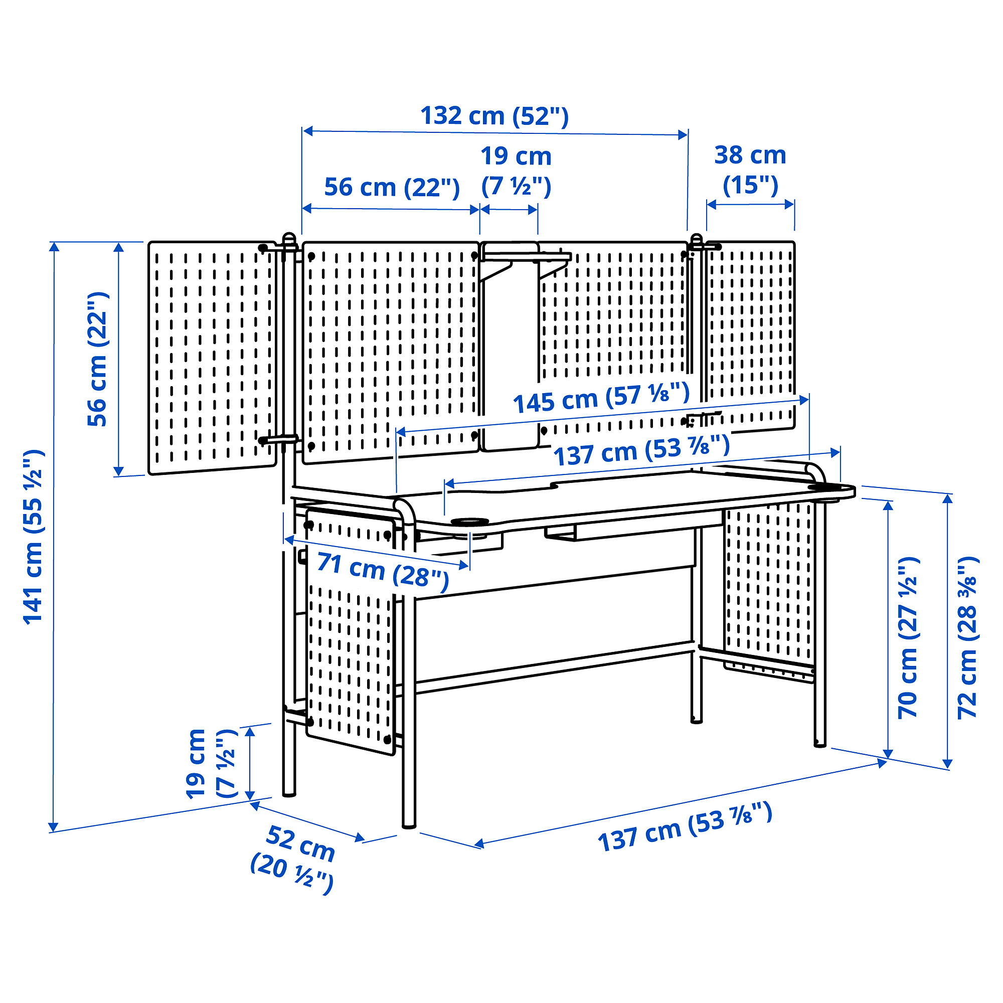 FRÖSKELÅS gaming desk