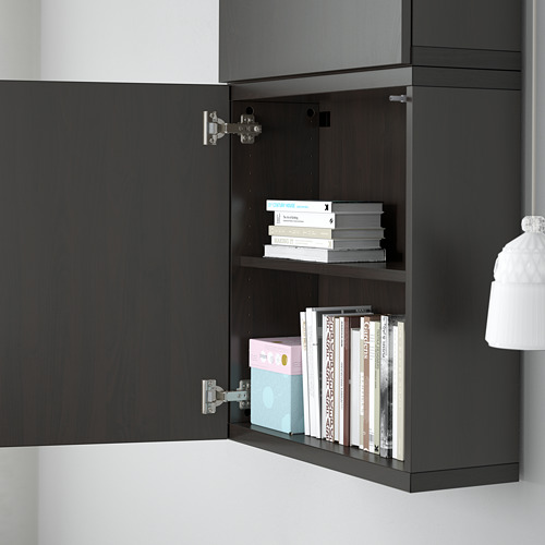 BESTÅ - wall cabinet with 2 doors, black-brown/Lappviken black-brown | IKEA Taiwan Online - PE561355_S4