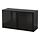 BESTÅ - wall-mounted cabinet combination, black-brown Glassvik/black clear glass | IKEA Taiwan Online - PE847375_S1