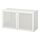 BESTÅ - 上牆式收納櫃組合, 白色/Glassvik 霧面玻璃 | IKEA 線上購物 - PE847361_S1