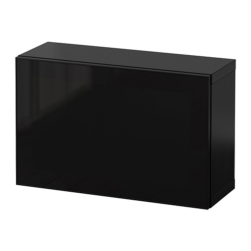 BESTÅ - 上牆式收納櫃組合, 黑棕色 Glassvik/黑色 煙燻色玻璃 | IKEA 線上購物 - PE847363_S4