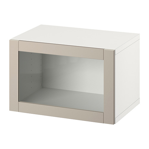 BESTÅ - wall-mounted cabinet combination, white/Sindvik light grey-beige | IKEA Taiwan Online - PE847373_S4