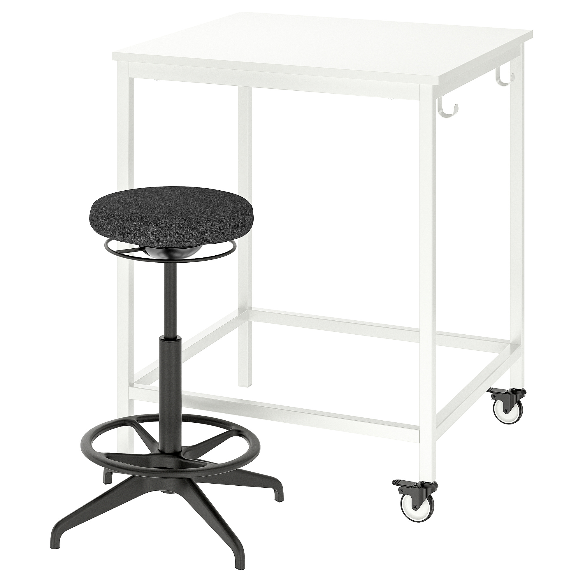 TROTTEN/LIDKULLEN table and sit/stand support